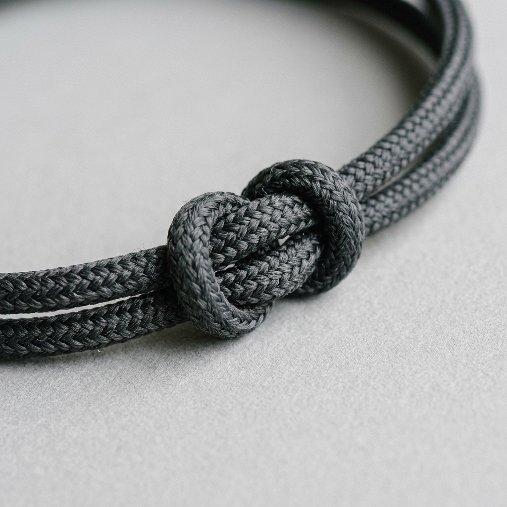 Devaro “Zenith” Charcoal Waxed Marine Cord & 18K Gold-Plated Hook Bracelet - Image 3